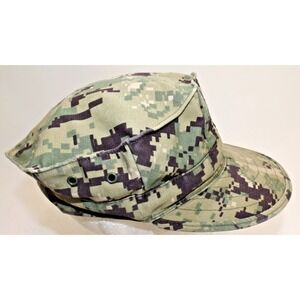 U.S. Navy Working Type III Camouflage Cap Sz 7 1/2 U.S. Military Hat Eagle